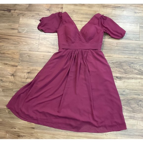 Pomuyoo Liliana Trendy Floor Length Chiffon Bridesmaid Dress    Size: 16W - Picture 6 of 15